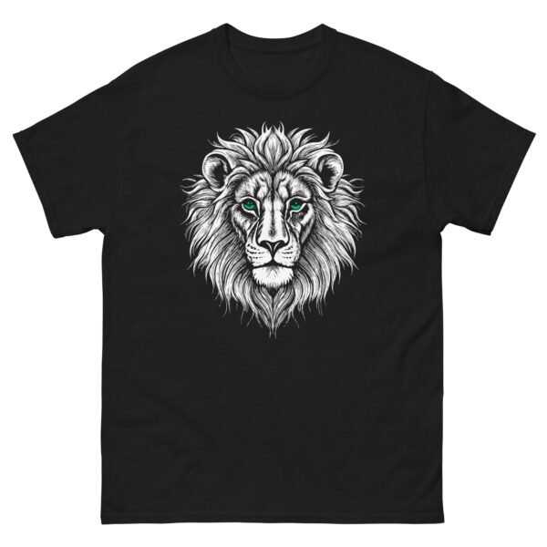 Cool Lion Head Green Eyes Zodiac Leo for Kids and Adults Unisex Tshirt