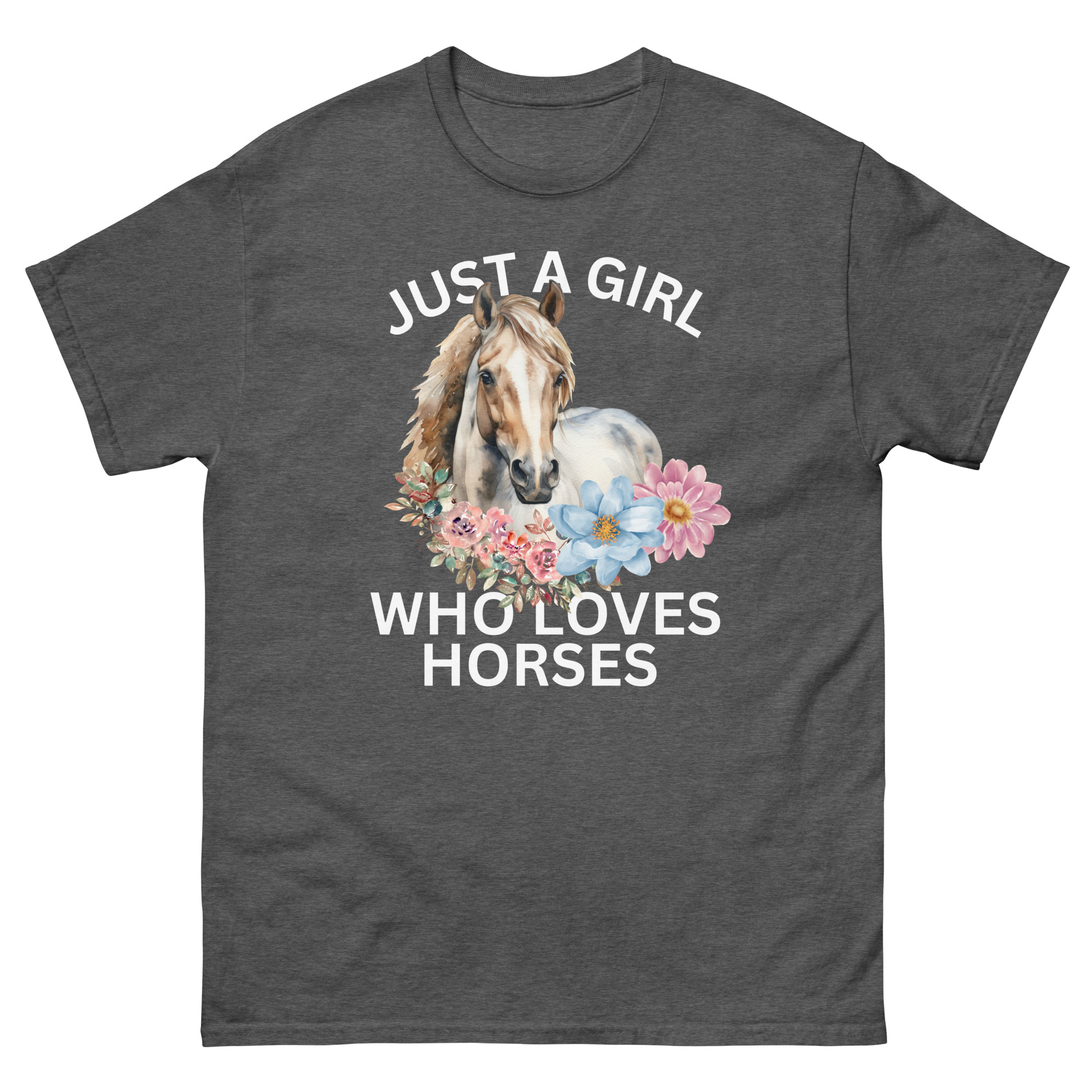 Just A Girl Who Loves Horses Riding Girls, Cowgirls, Farmer Unisex Tshirt - Image 9