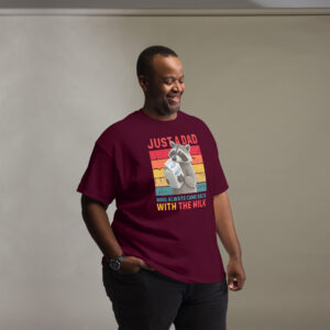 Just A Dad Who Always Came Back With The Milk T-Shirt - Image 2